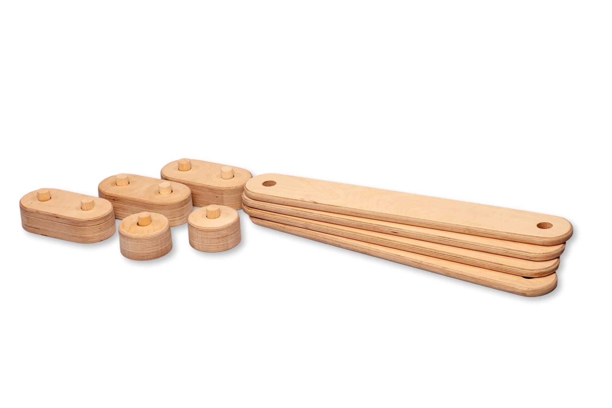 Circular Wooden Balance Beam Set