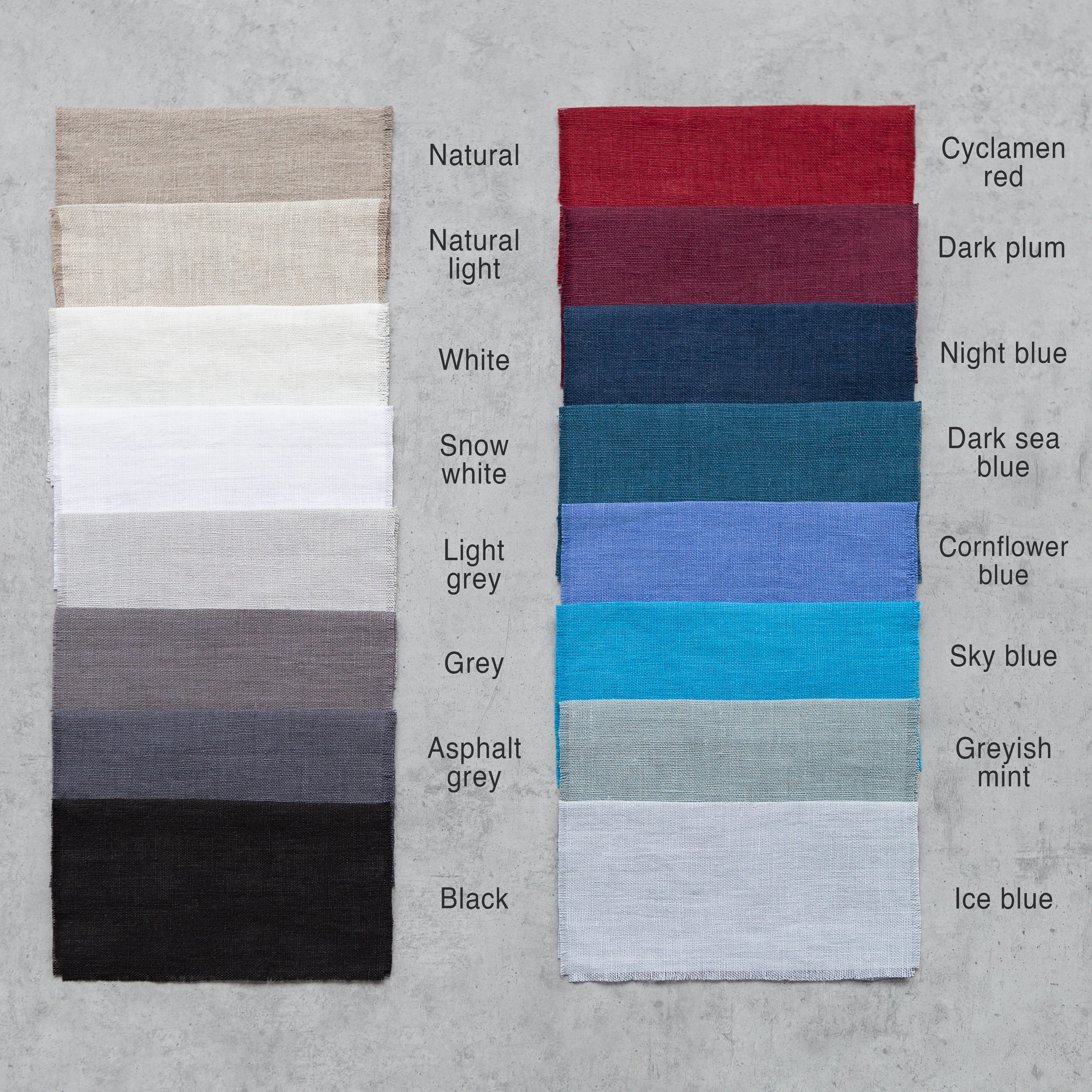 Grey linen curtain with rod pocket