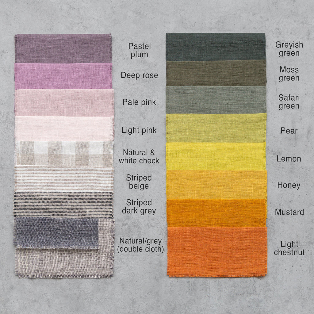 Grey linen curtain with rod pocket