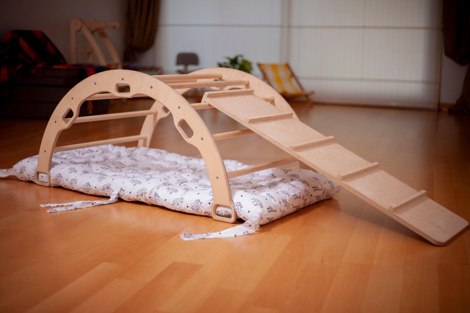 Montessori Climber Set: Arch, Rocker, Ramp, and Pillow