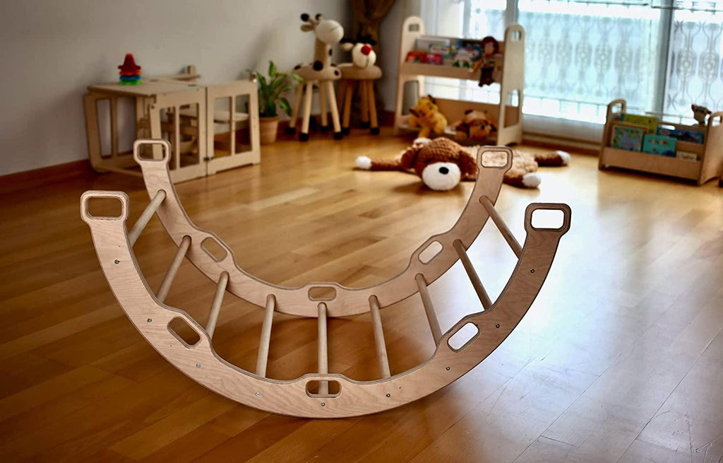 Climbing Arch / Rocker with Flamingo Pattern Pillow