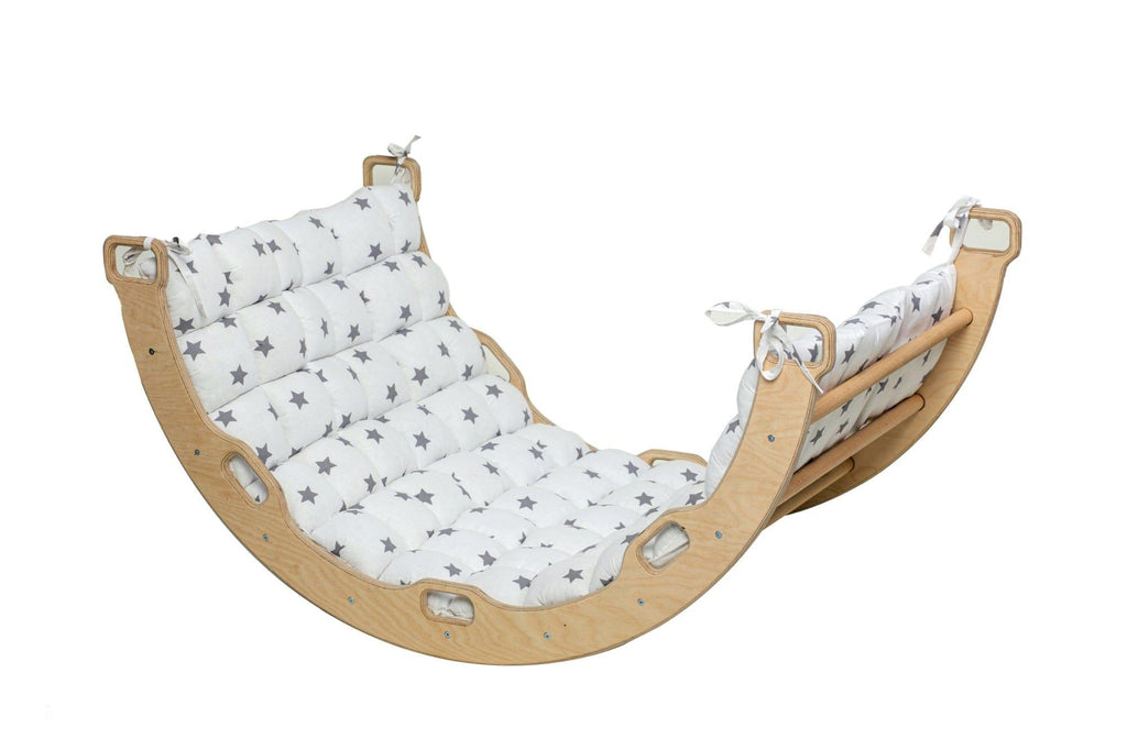 Climbing Arch / Rocker with Star Pattern Pillow