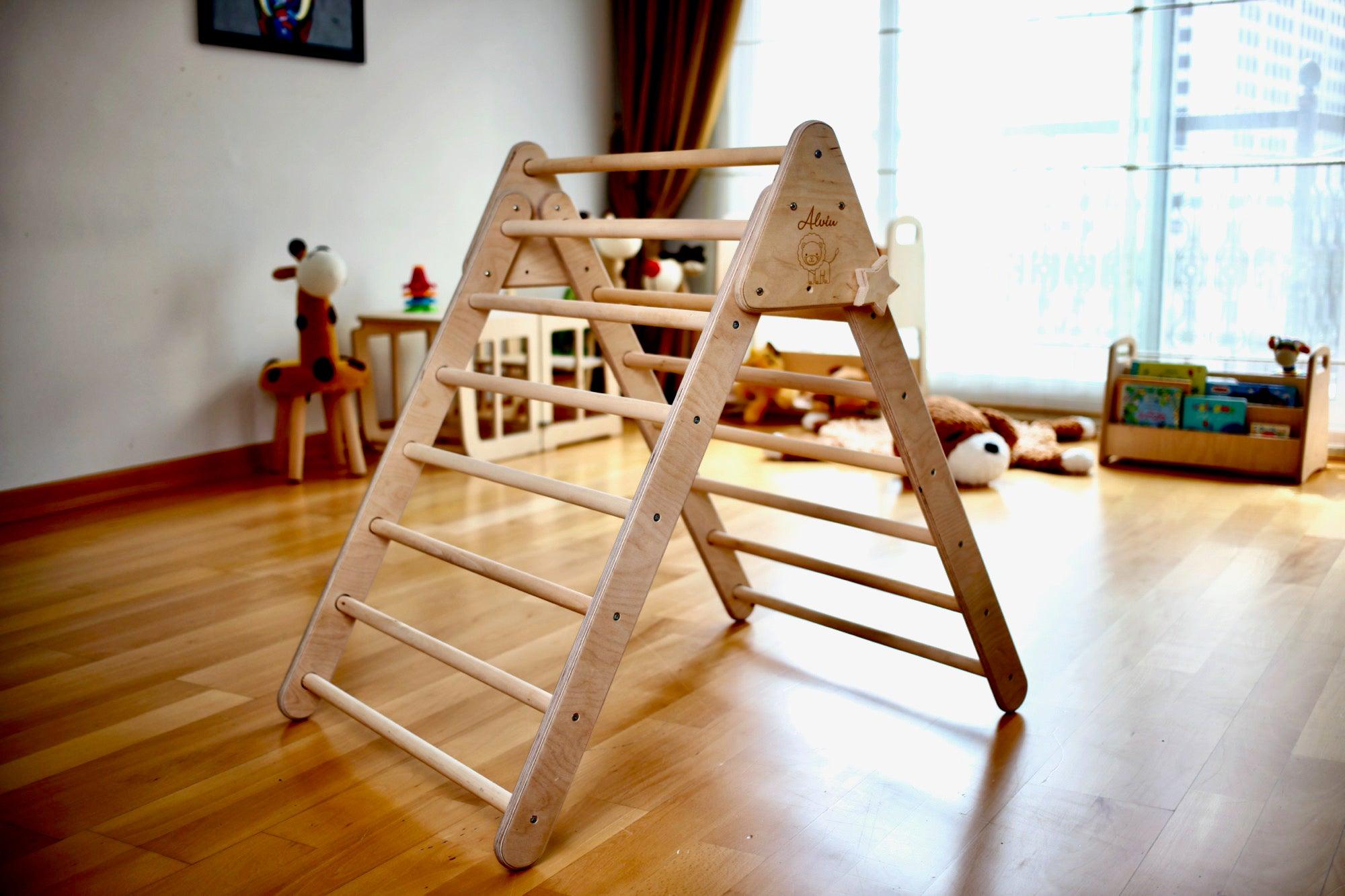 Montessori Climbing Set - Climbing Triangle / Arch Rocker, XL Pillow,