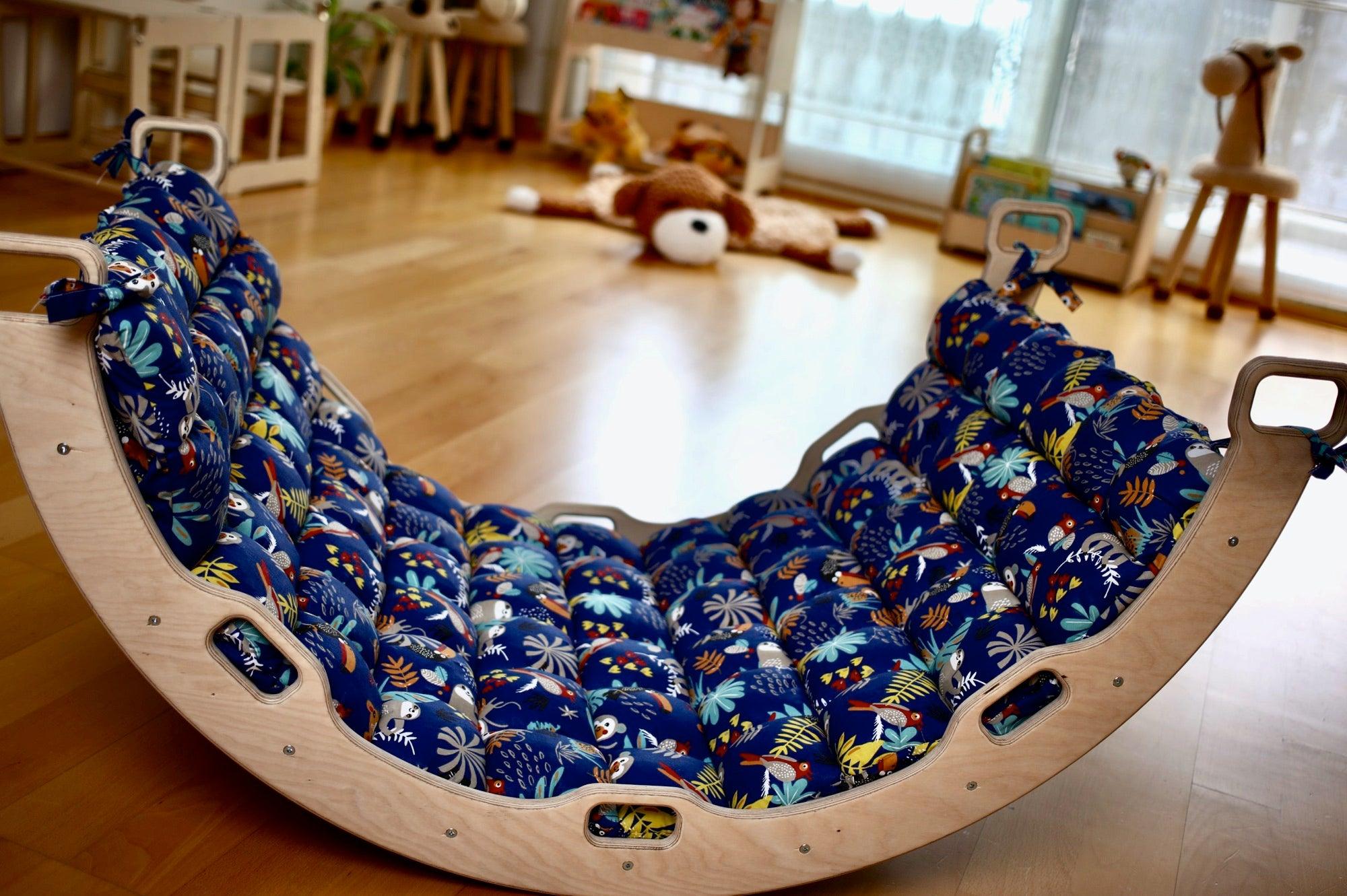 Montessori Climbing Set - Climbing Triangle / Arch Rocker, XL Pillow,