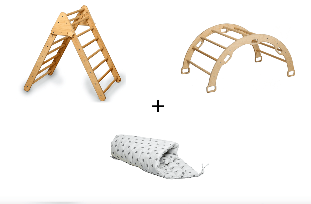 Climbing Triangle - Arch / Rocker - Star Pattern Pillow / 3 pieces set