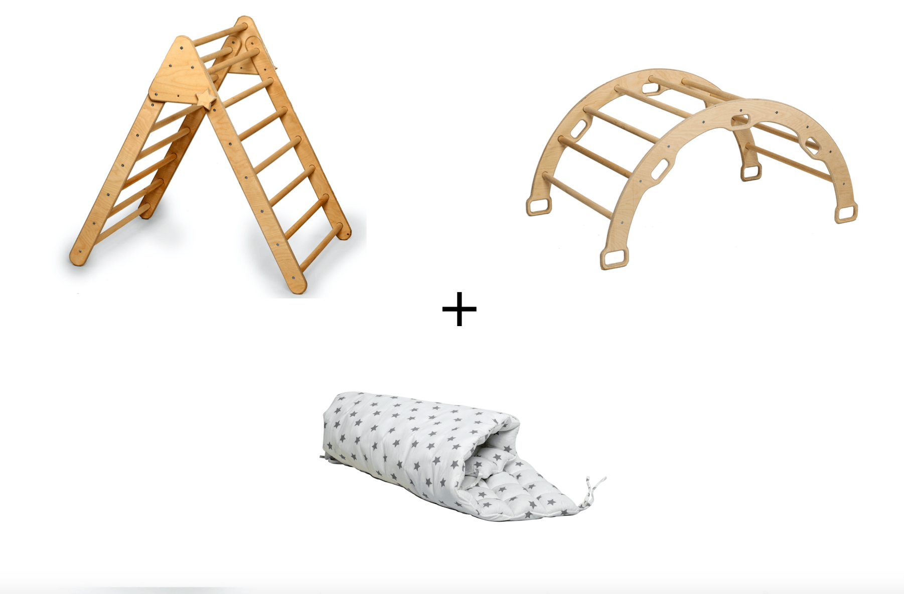 Climbing Triangle - Arch / Rocker - Star Pattern Pillow / 3 pieces set