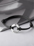 Pet Name Leather Bracelet, Memorial Dog Dad Gift, Loss of Pet Gift