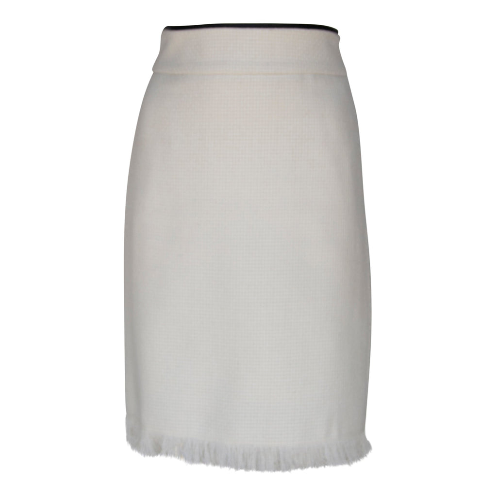 Luxe White Mini Tweed Skirt – Women’s Chic Mini Skirt