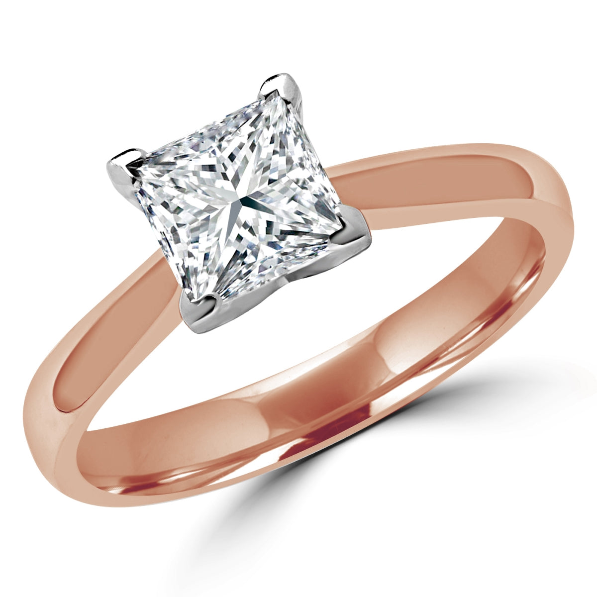 Majesty Diamonds MD180007-4.25 0.3 CT Princess Diamond Solitaire Engag
