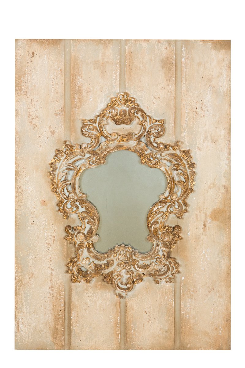 MANOR LUXE Vienna Mini Board Wall Mirror 24x36 Antique Gold