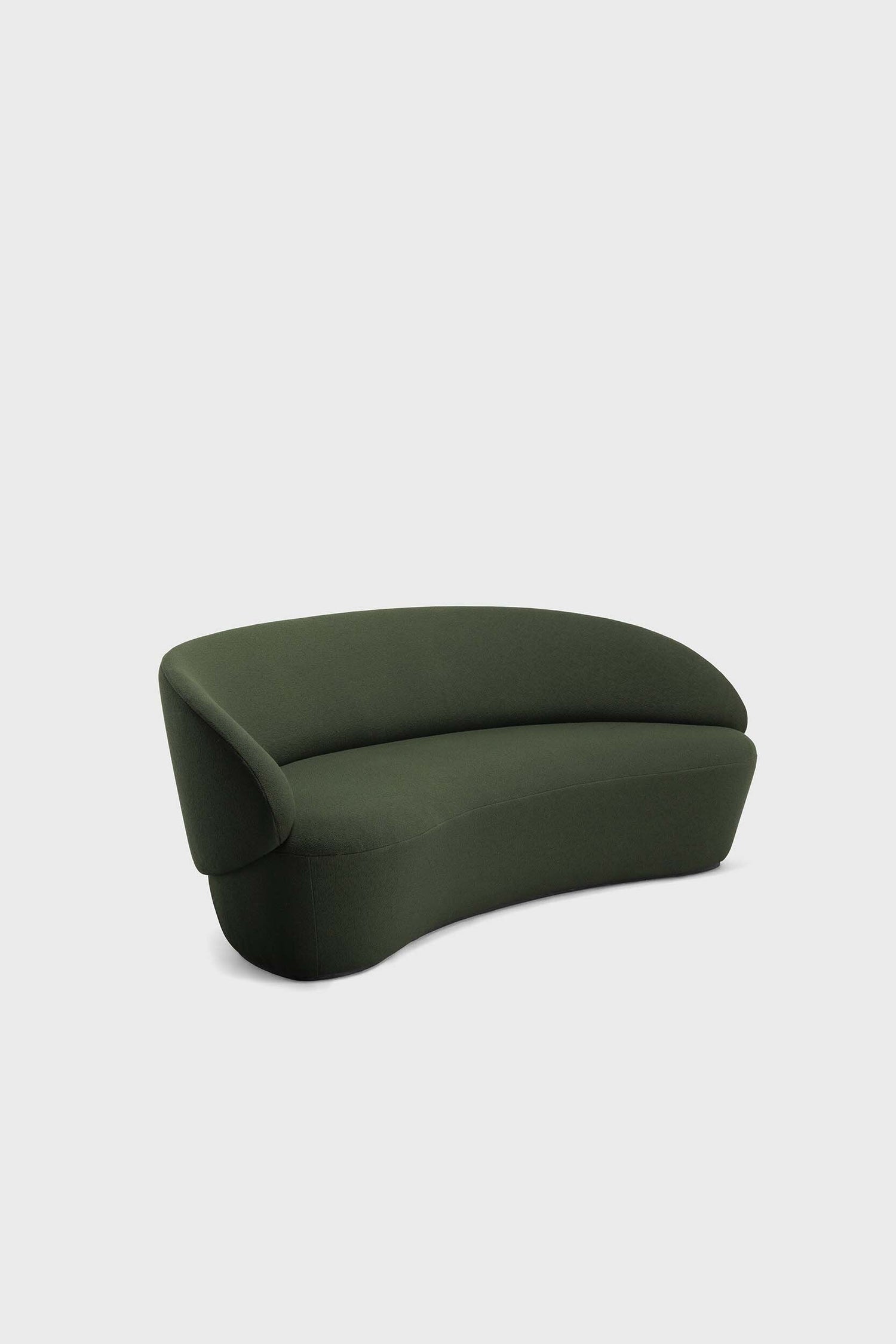 Green Naïve Sofa by Aquamarine Poppy featuring a modern design with plush cushions and sleek wooden legs.