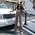 DenimDare™ Brown High Waist Retro Jeans