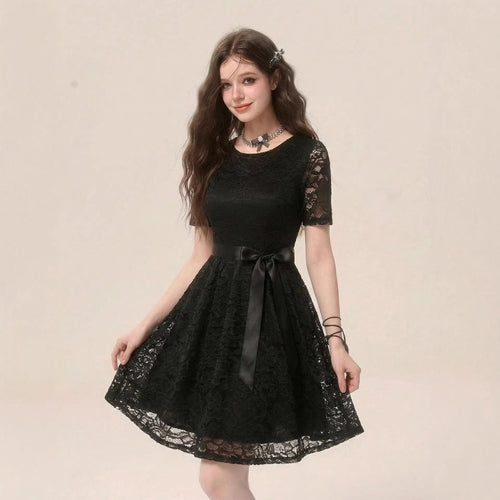 Dignified Sense of Design Qianjin Socialite Wind Black Dress Artistic