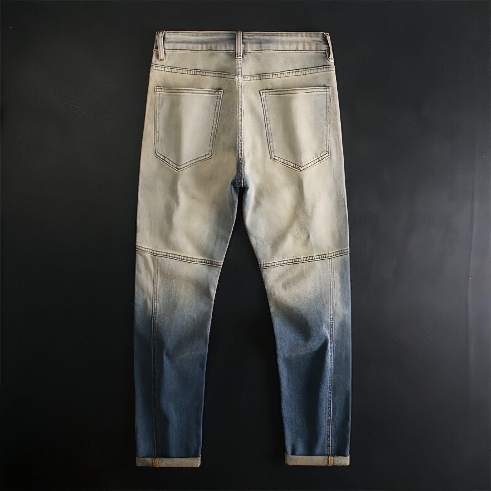 UrbanEase™ Retro Patchwork Motorcycle Jeans Men