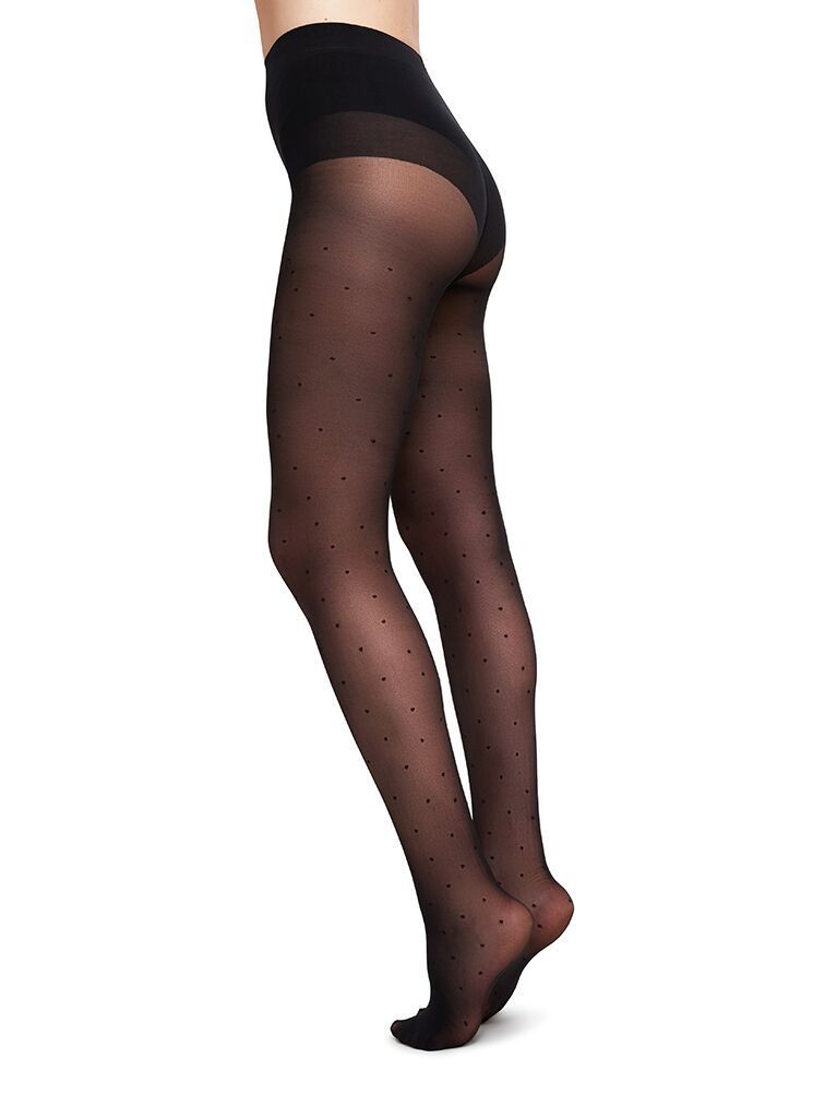 Collant plumetis en polyamide recyclé