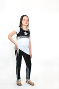 Ori, glitter velvet stretch Pants, with sleek