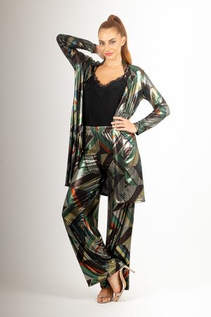Conjunto de pantalón y chaqueta de brillo
