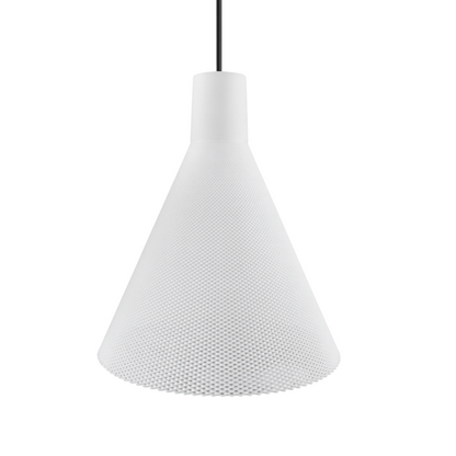 Azure Pontus Conea Light in black, modern lighting fixture with sleek cone-shaped design, mounted on a wall.