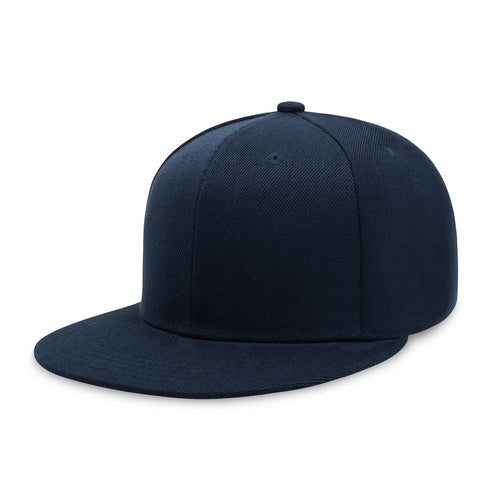 Crimson Hector classic flat bill snapback hat with adjustable polyester fit and breathable design, shown from the side view.