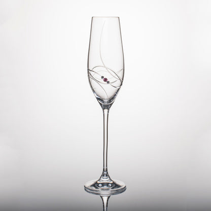Pink Ribbon Champagne Glasses - Set of 2 in gift box
