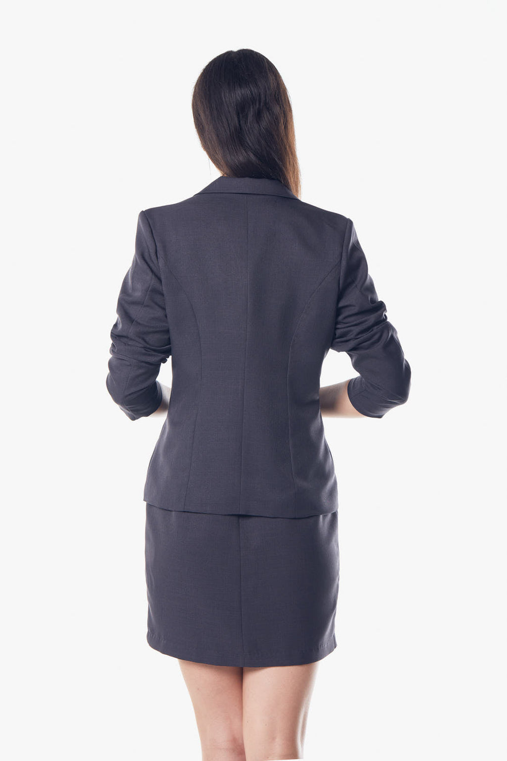 Luxe Charcoal Blazer – Women’s Tailored Office Jacket
