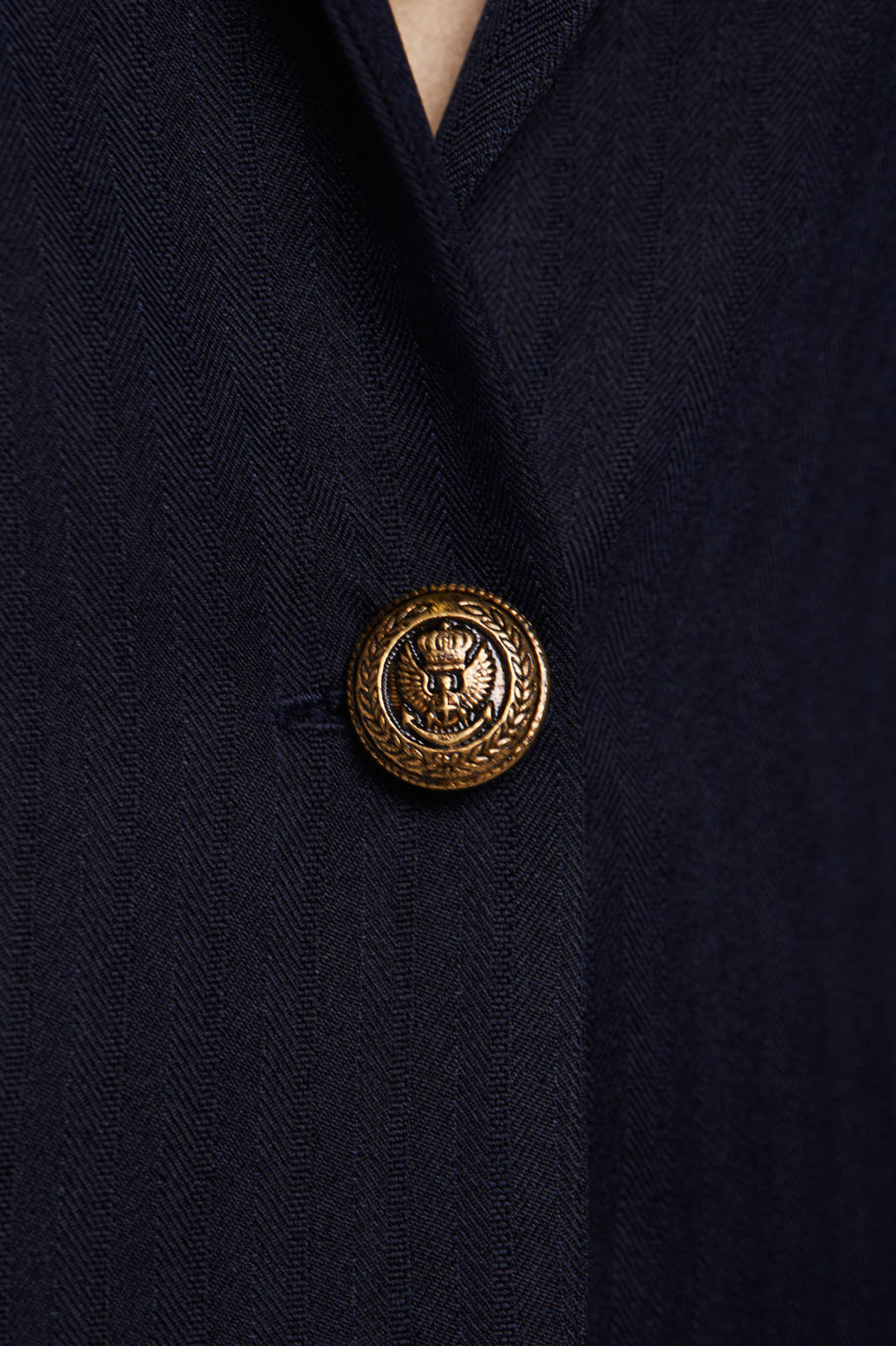 Navy Peak-Lapels Single-Breasted Blazer – Women’s Tailored Jacket