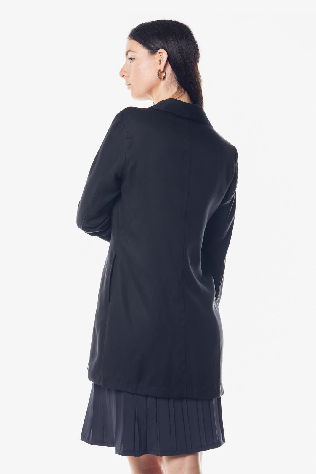 Grace Long Blazer Dress in Black – Women’s Tailored Blazer Dress