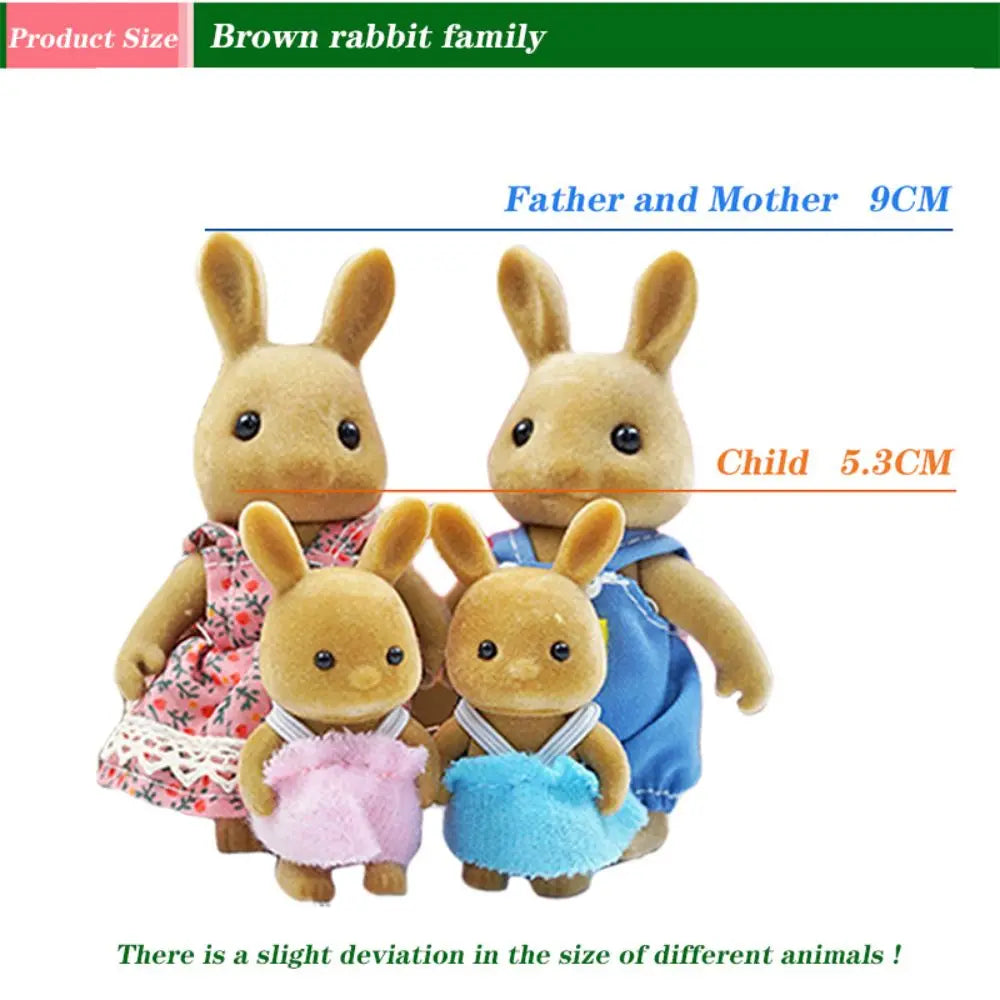 Rabbit Doll 1/12 Micro Dollhouse Reindeer Sheep Elephant Squirrel