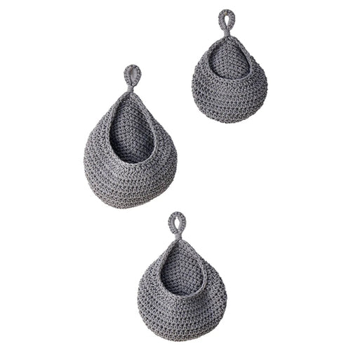 Wall Hanging Fruit Baskets For Kitchen 3 Pack Woven Produce Holder
