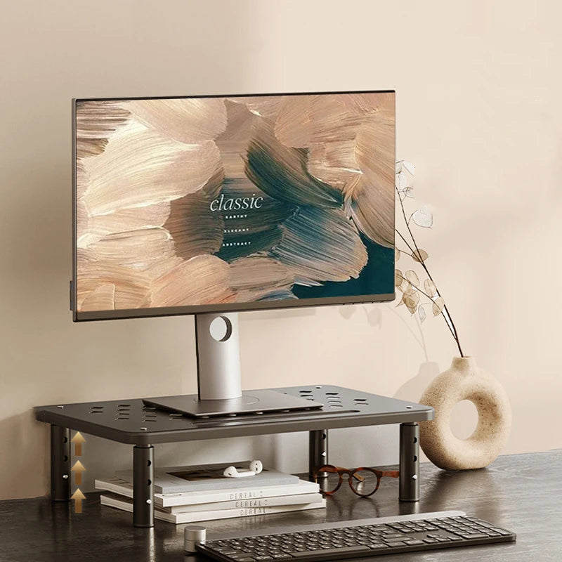 Adjustable computer Rack Telescopic Desk Monitor Holder Elevated PC