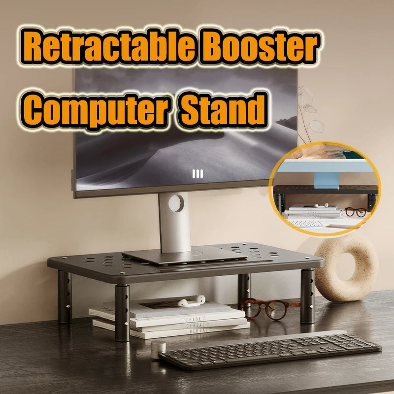 Adjustable computer Rack Telescopic Desk Monitor Holder Elevated PC