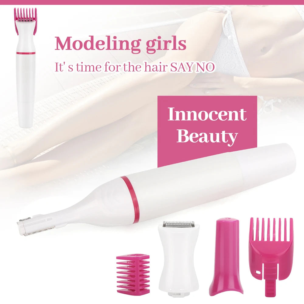 Electric 5 In 1 Hair Removal Shaving Machine Women Mini Trimmer Razor