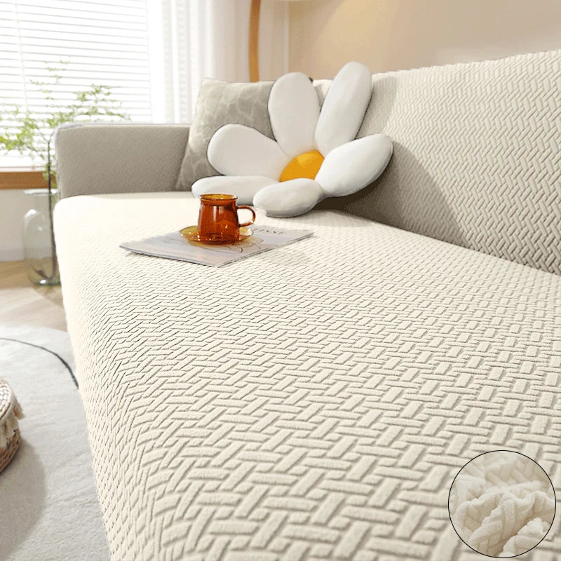 Jacquard Elastic Sofa Cover For Living Room Slipcovers Stretch Polar