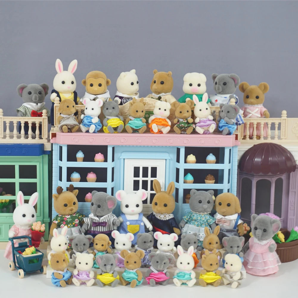 Rabbit Doll 1/12 Micro Dollhouse Reindeer Sheep Elephant Squirrel