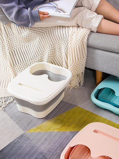 Foldable Footbath Massage Bucket Soaking Bucket Folding Basin Spa Foot