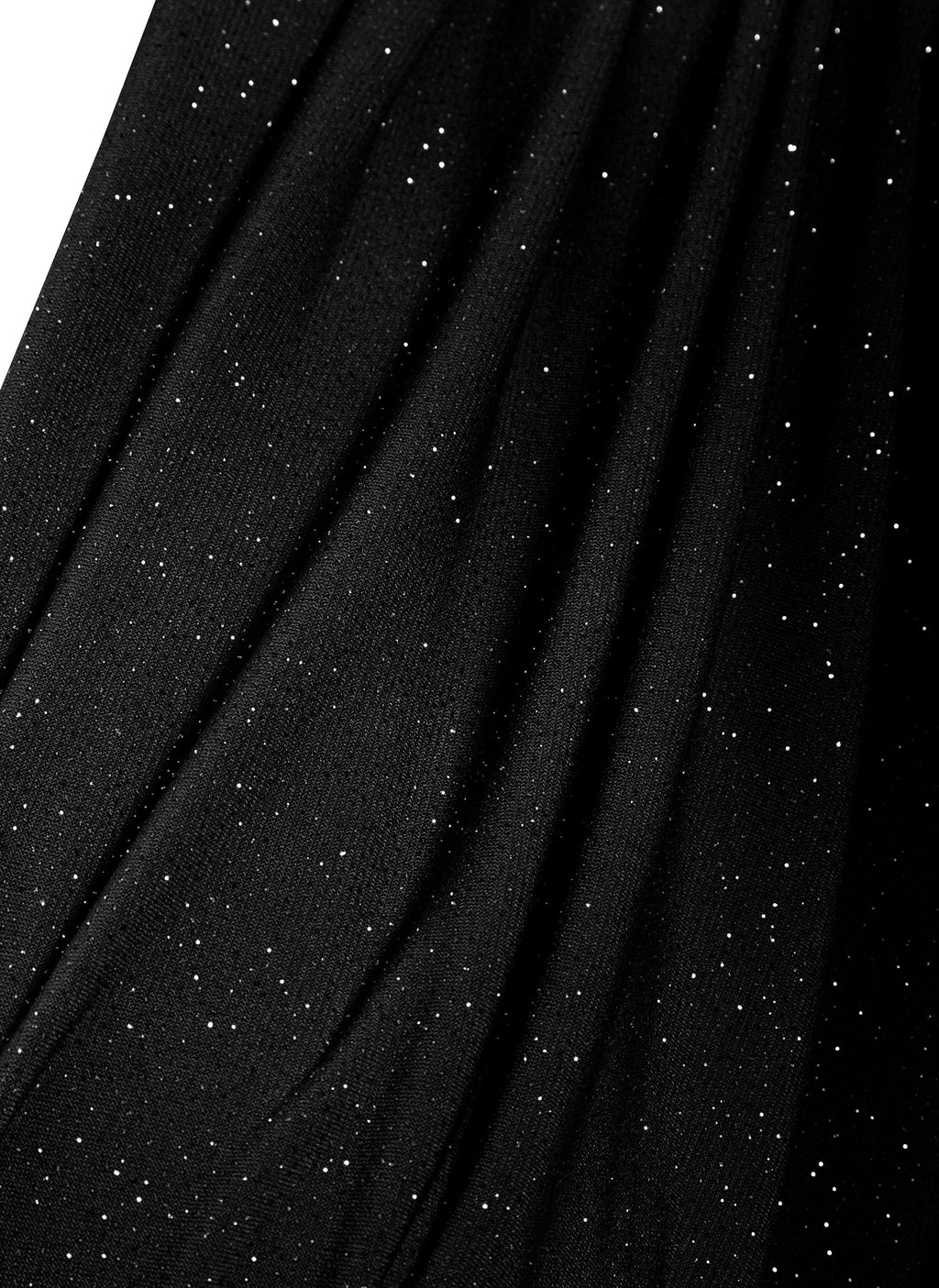 Sparkly Black Twist Front Dress