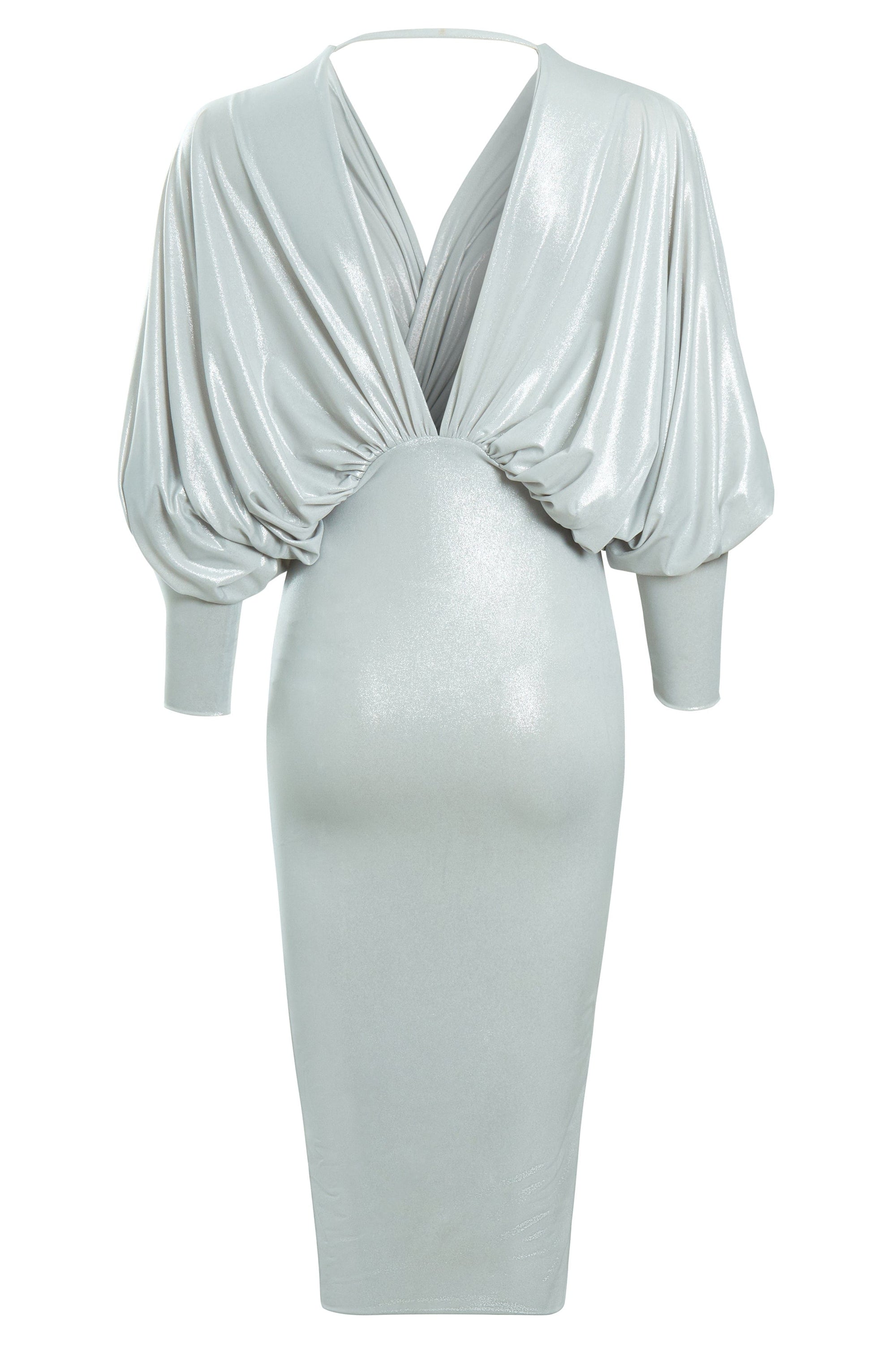 Batwing Sleeve Midi Dress