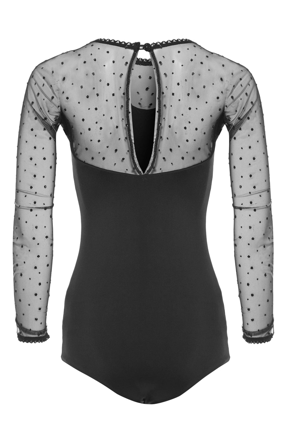 Long-Sleeve Mesh Bodysuit