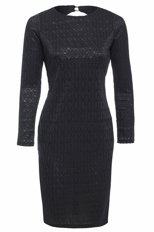 Black Twisted Backless Dress