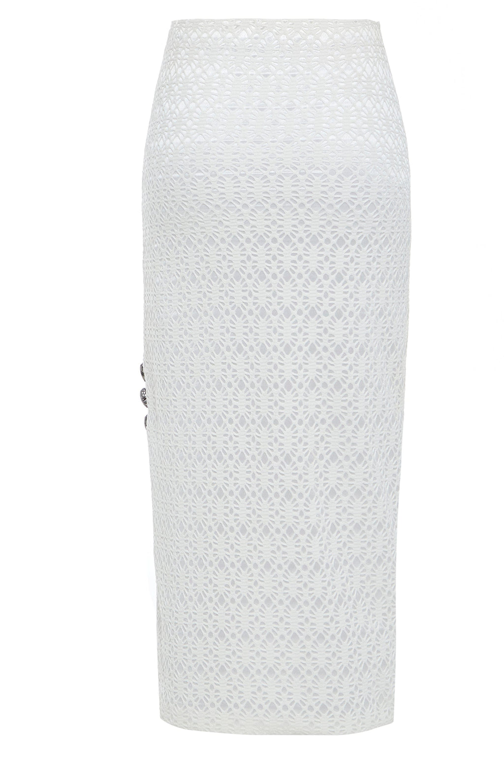 White Bodycon Lace Skirt