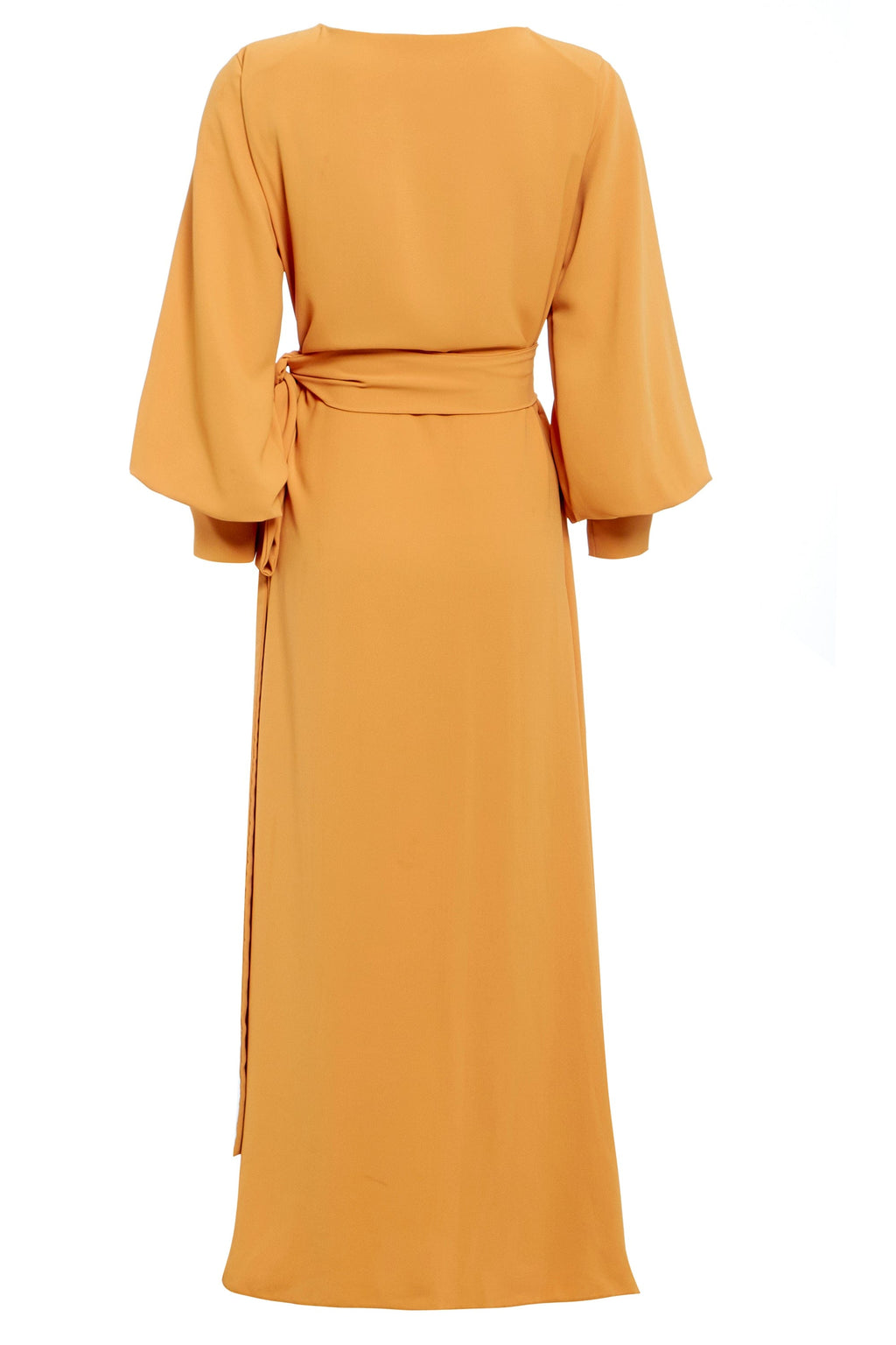 Mustard Wrap Maxi Dress