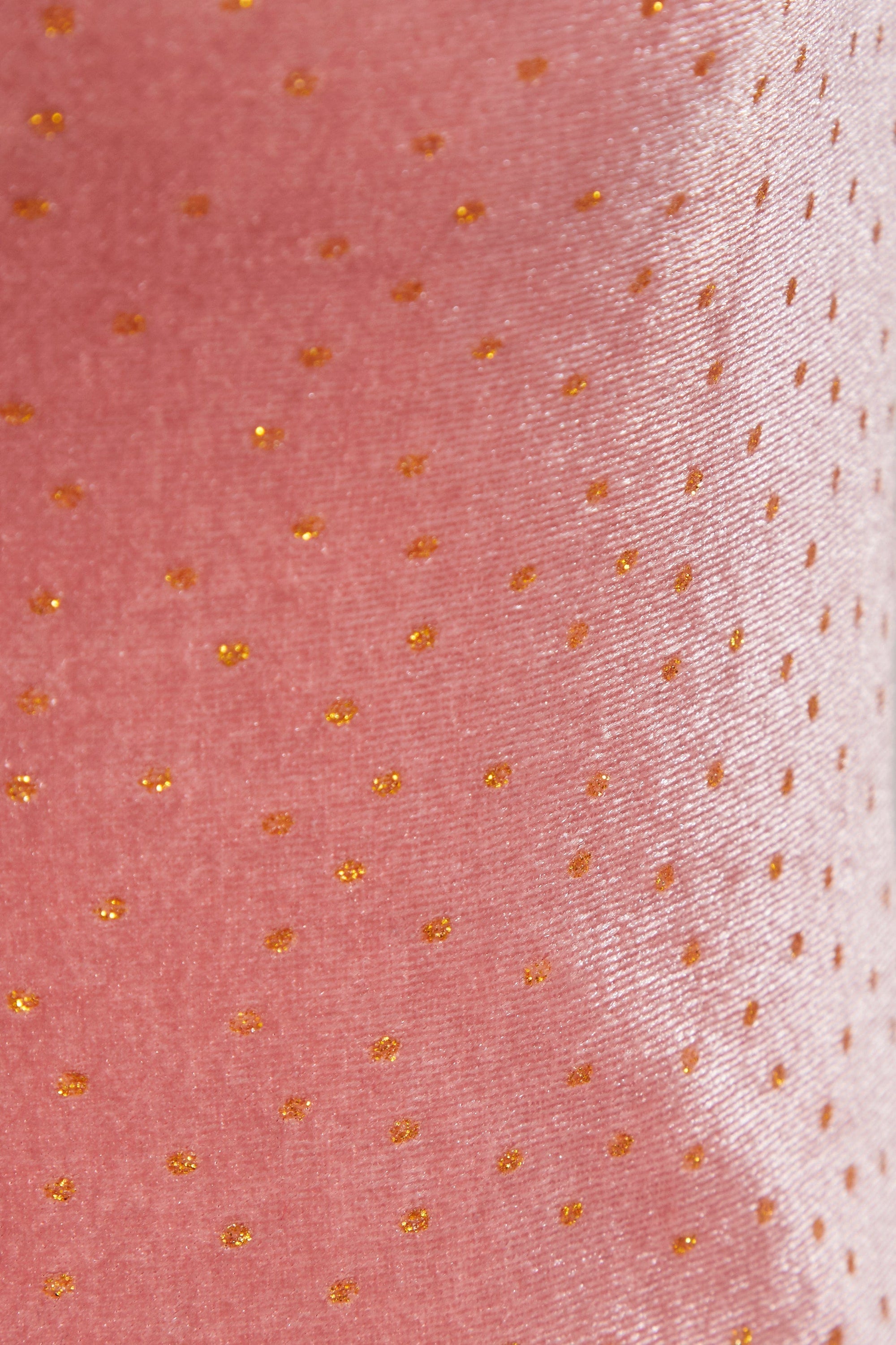 Pink Velvet Polka Dot Dress