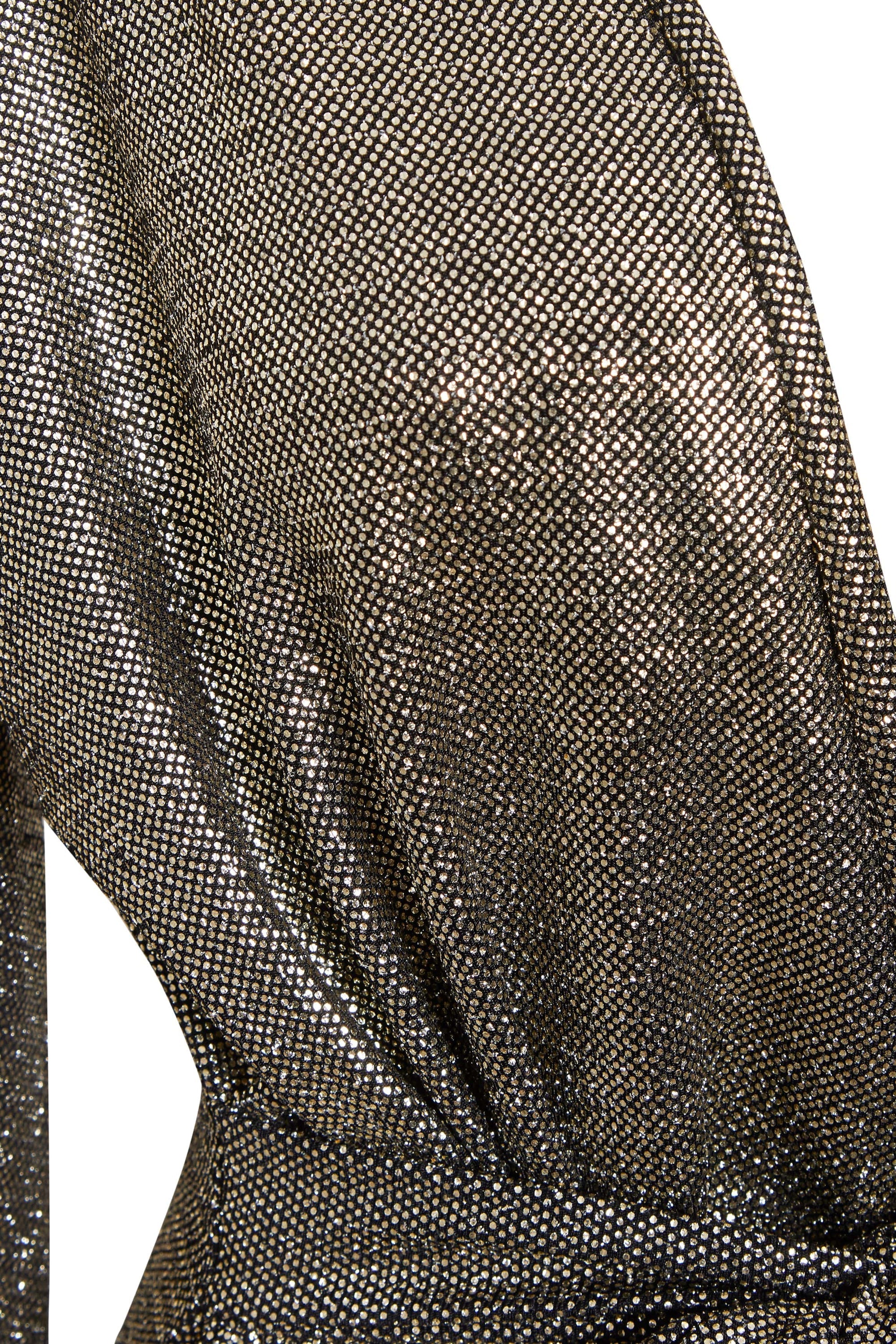 Long Sleeve Sequin Wrap Dress