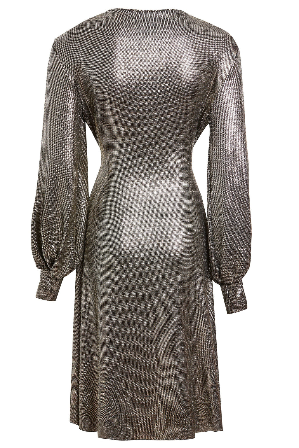 Long Sleeve Sequin Wrap Dress