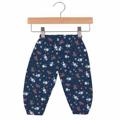 Lavender Charlie Serenity Floral Bamboo Newcastle Mini Pants for kids and babies, with a colorful floral pattern and soft fabric.