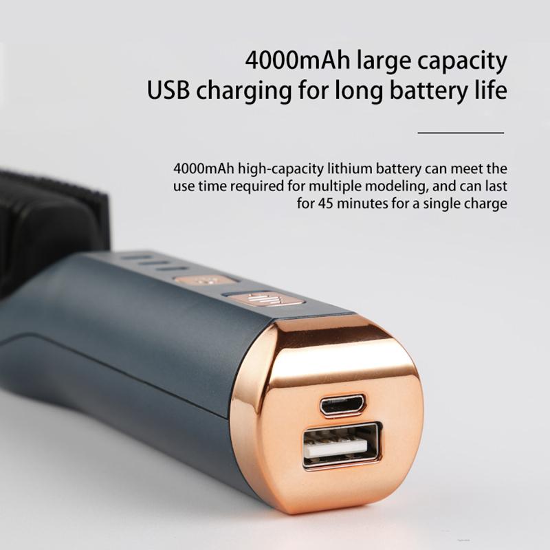 Portable Hair Straightener Curling Wireless Ion Comb USB Charge