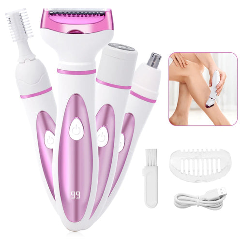 4 In 1 Electric Lady Shaver Body Hair Removal Epilator Painless