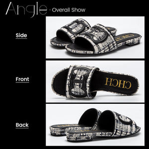 Women's Slippers yellow New Fabric Fashion Flat Sandals