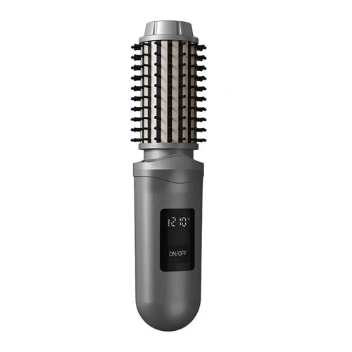 Cordless Hair Curling Iron Brush USB Rechargeable Travel Heated Round