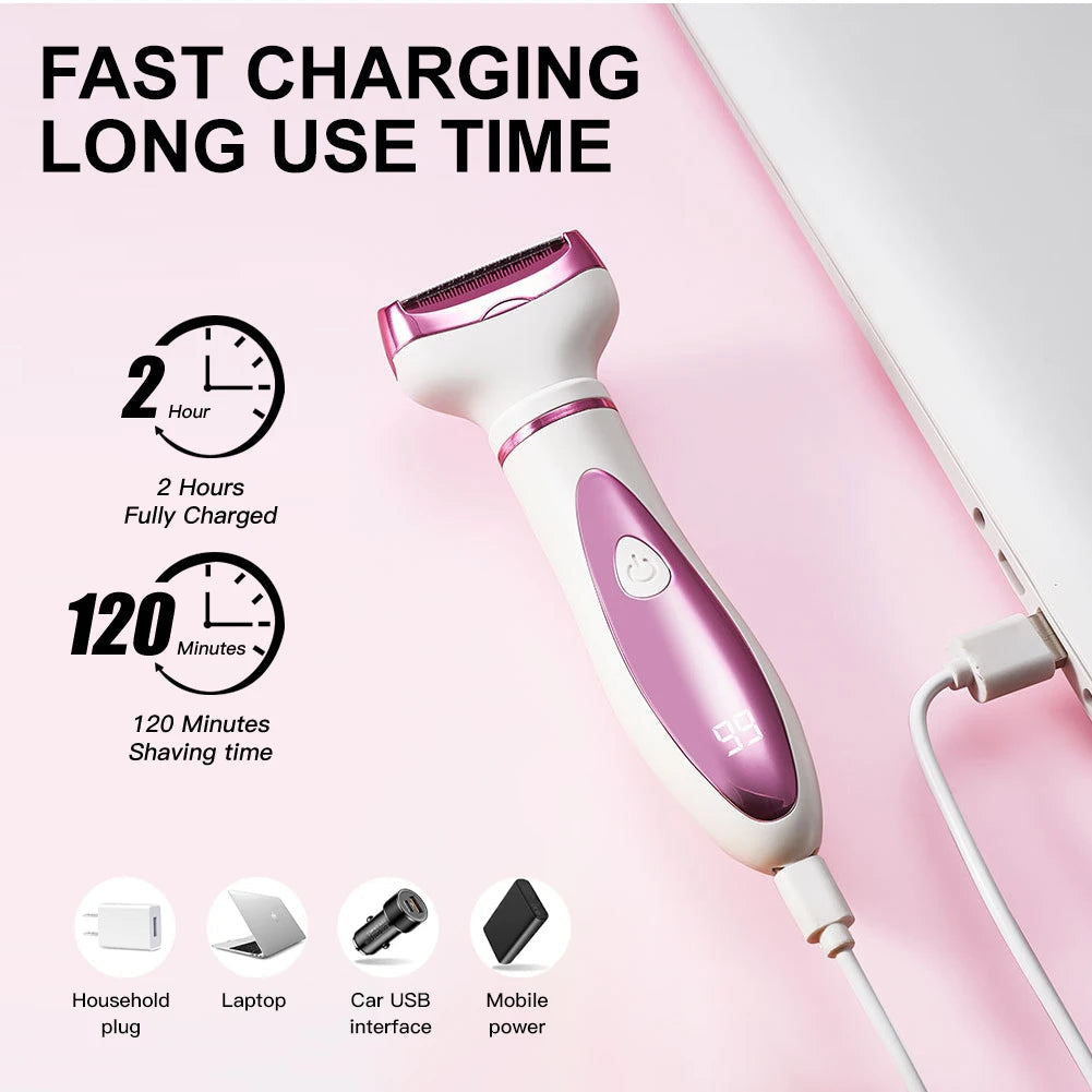 4 In 1 Electric Lady Shaver Body Hair Removal Epilator Painless